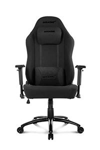 lot 7556 image: $300 AKRacing Office Series Opal Ergonomic Fabric Computer Chair with High Backrest, Recliner, Swivel, Tilt, Rocker and Seat Height Adjustment Mechanisms Black- Missing Hardware