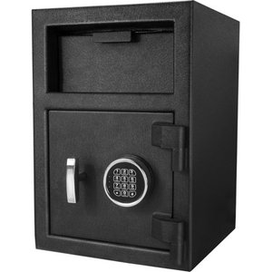 lot 7563 image: Barska - Standard Depository Keypad Safe - Black Matte