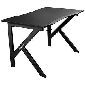 lot 7572 image: AKRacing Summit Gaming Desk Large Carbon Fiber Surface Sturdy Metal Frame, Cable Management, and XL Gaming Mousepad Included - PC Mac Linux