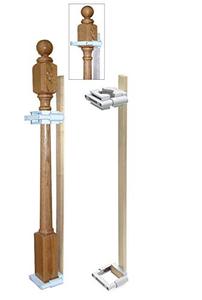 lot 7575 image: Safety Innovations No Hole Stairway Baby Gate Mounting Kit - Fits Posts from 2 34 inches to 3 58 inches Wide with Square or Round Tops - No Adhesives On Or Screws in Your Posts, (1-Pack)