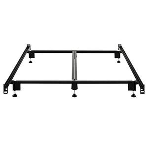 lot 7587 image: STRUCTURES STEELOCK Headboard-Footboard Super Duty Steel Wedge Lock Metal Bed Frame with Adjustable Height Glides - Functions as Bed Rails - Full