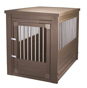 lot 7607 image: New Age Pet EHHC103L EcoFlex Habitat-n-Home Inn Place CrateTable (Russet Brown), Large, 362428