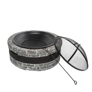 lot 7640 image: Sun Joe SJFP28-STN-CS Fire Joe 28 Charcoal Gray Fire Pit