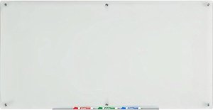 lot 7652 image: Audio-Visual Direct Frosted Glass Dry-Erase Board Set - 36 x 72 Inches - (Non-Magnetic)