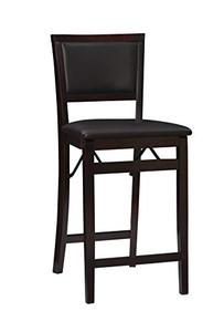 lot 7662 image: Linon Home Decor Keira Pad Back Folding Counter Stool, 24-Inch