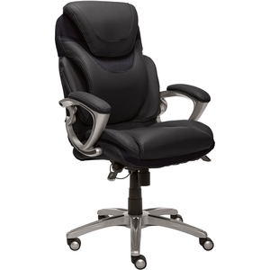 lot 7669 image: Serta - AIR Bonded Leather Executive Chair - Black