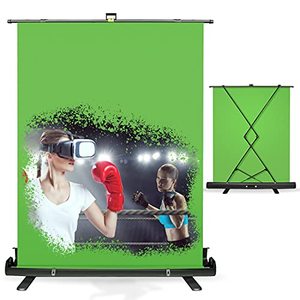 lot 7683 image: Julius Studio 5 ft.(W) x 6 ft.(H) Collapsible Green Chromakey Panel Screen, Background Stand with Aluminum Hard Case, Backdrop Stand Frame, Easy Setup, Wrinkle Resistant, Auto-Locking Frame, JSAG445