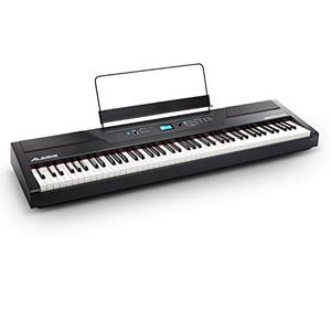 lot 7694 image: Alesis Recital Pro - Digital Electric Piano  Keyboard with 88 Weighted Hammer Action Keys, 12 Premium Voices and Built in Speakers