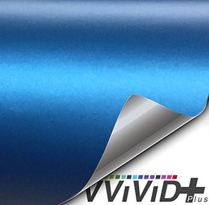 lot 7700 image: VViViD Premium Vinyl Wrap Film (6ft x 5ft, Matte Metallic Blue)