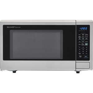 lot 7702 image: Sharp - Carousel 1.8 Cu. Ft. Microwave - Stainless steel