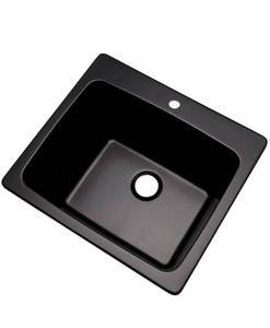 lot 7708 image: Dekor Sinks 42199NSC Wakefield Laundry Tub, 25-Inch, Black