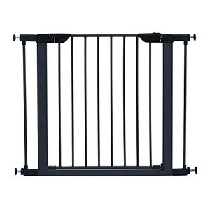 lot 7712 image: MidWest 29 High Walk-thru Steel Pet Gate, 29 - 38 Wide in Textured Graphite
