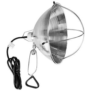lot 7744 image: Simple Deluxe Clamp Lamp Light with 10.5 Inch Aluminum Reflector and Bulb Guard up to 250 Watt E26 Socket (no Bulb Included) 6 Feet 182 SJT Cord, Silver, 10 Inch Clamp Light