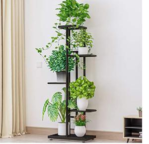 lot 7747 image: Flower Plant Stand Indoor 5 Tier Metal Plant Stand Flower Pots Stand Holder Planter Display (Black)
