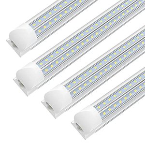 lot 7749 image: SHOPLED 4FT LED Shop Light for Garage, 36W, 4680LM, 6000K, Cool White, V Shape, No Ballast, T8 Integrated Fixture for Ceiling, Under Cabinet, Basement, Cooler Lighting, Plug and Play 4 Pack