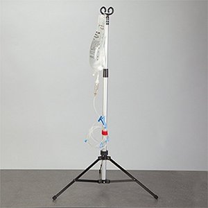 lot 7795 image: MedValue Portable IV Pole, 2-Hook, Quantity  1