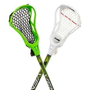 lot 7799 image: Franklin Sports 32in Youth Practice Lacrosse Stick and Ball - Learn to Play and Teach Fundamentals - Perfect for Beginners - 2 Practice Lacrosse Sticks and 1 Practice Lacrosse Ball Included