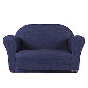 lot 7803 image: Keet Roundy Denim Childrens Sofa, Blue