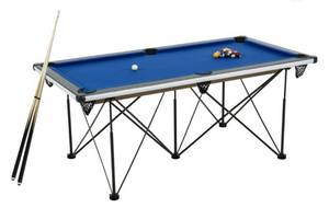 lot 8114 image: Escalade Sports - 6 Portable Pop Up Folding PoolBilliard Table - Model #45-6051W - Retails for $350 (Missing Corner Pieces)