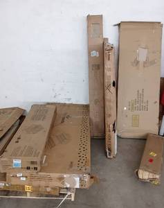 lot 8124 image: Lot of 7 Miscellaneous & Incomplete Bed Pieces - Including King & Queen Size Headboards, Slats for Twin Size Mission Bunk Bed & More