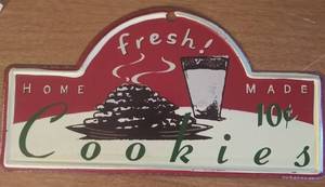 lot 2222 image: Decorative Tin Kitchen Sign