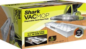 lot 2250 image: Shark - VACMOP�� Disposable Hard Floor Vacuum and Mop Pad Refills 16 CT - White
