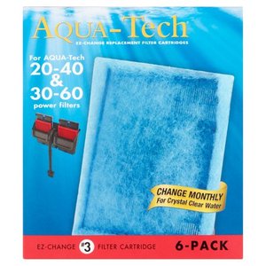 lot 2253 image: Aqua-Tech EZ-Change Replacement #3 Aquarium Filter Cartridge, 6 Pack