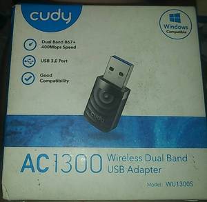 lot 2254 image: Cudy Wu1300s Ac 1300mbps Wifi Usb 3.0 Adapter For Pc Usb Wifi Dongle 5ghz 2....