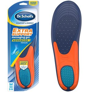 lot 2269 image: Dr. Scholls EXTRA SUPPORT Massaging Gel Advanced Insoles, 1 Pair (Mens 8-14)