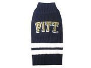 lot 2291 image: Pets First Collegiate Pittsburgh Panthers Pet Dog Sweater - Licensed 100% Warm Acrylic knitted. 44 College Teams, 4 sizes