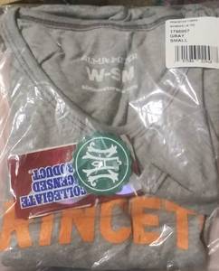 lot 20031 image: Princeton Tigers Womens Long Sleeve Tee Shirt, Gray, Small,