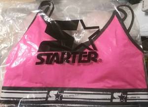 lot 20035 image: Starter Womens Medium Impact Crossback Sports Bra - Black - Size Small