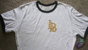 lot 20060 image: Alma Mater Mens X-large Cal State Long Beach 49ers White Ringer T Shirt