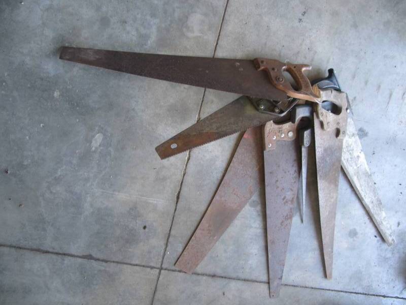 lot 1058 image: 7 Assorted Hand Saws