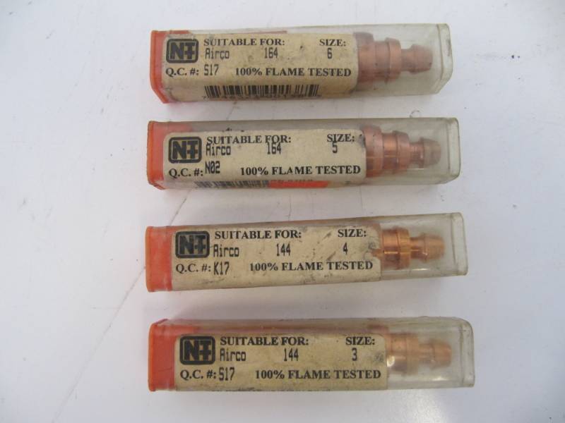 lot 1068 image: 4 NEW AIRCO Cutting Tips Size 3, 4, 5, & 6