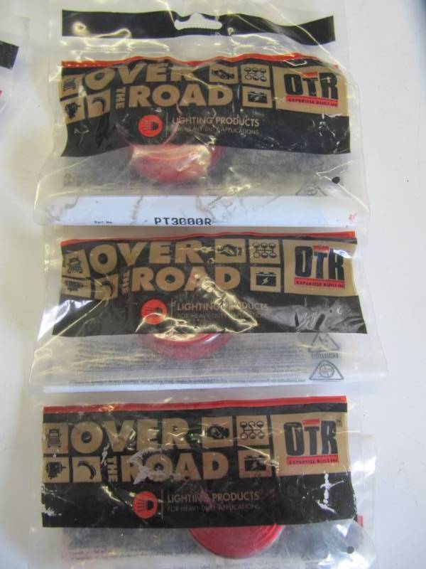 lot 1737 image: 3  NEW   2 Round Red Marker  Clearance  lights 2 prong
