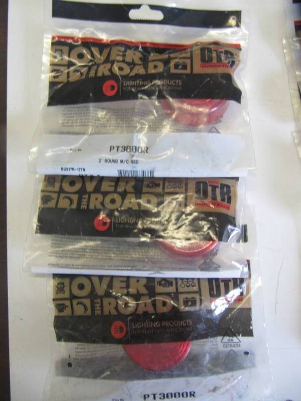 lot 1738 image: 3 NEW   2 Round Red Marker  Clearance  lights 2 prong