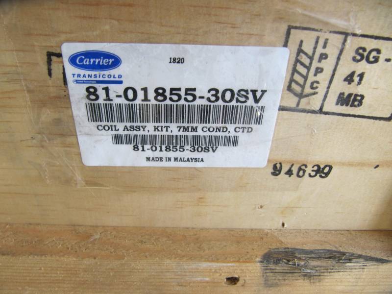 lot 4099 image: NEW Carrier Transicold Coil Assy., Kit, 7MM COND, CTD PN# 82-01855-30SV
