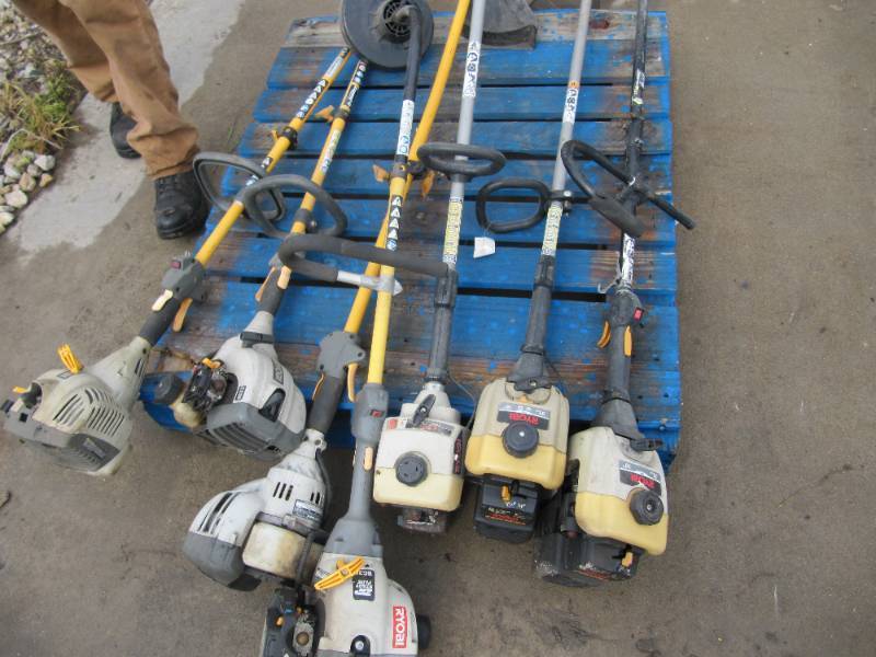 lot 5997 image: 7 Ryobi Weed Eaters and Trimmers - Used Condition