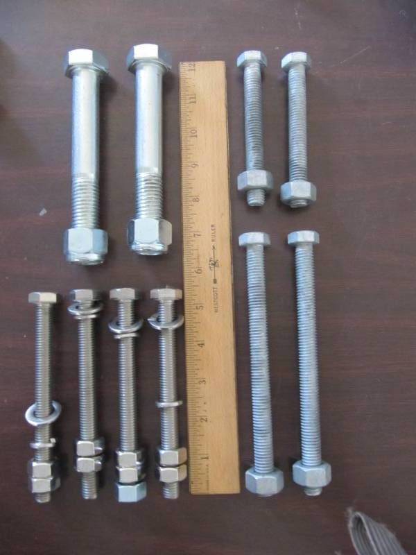 lot 6130 image: 33 CT.  NEW BOLTS, WASHERS & HEX NUTS  12 & 58