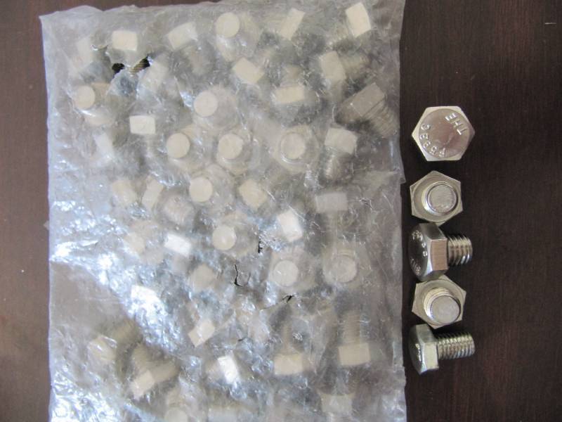 lot 6137 image: 50 NEW  SS 304(A2) 12 HEX HEAD CAP SCREWS STANDARD THREAD FULL SIZE BODY