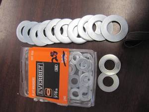 lot 1934 image: 28 CT. 516 FLAT WASHERS  2 CT. 12 FLATWASHERS  10 CT. 58 FLATWASHERS