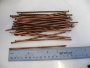 lot 1957 image: 35 NEW 6 COPPER NAILS
