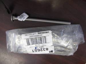 lot 1967 image: NEW HILLMAN 10 PCS. 316SS CARRIAGE SCREWS 38 X 6