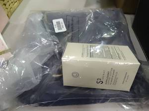 lot 23114 image: Monat Cosmetics Purple Backpack Purse and Bottle of Hair Growth Supplements