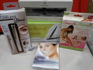 lot 23121 image: Packaged Beauty Products - Flawless Brows, Qi(chi), Lip Treatment & Smooth Away