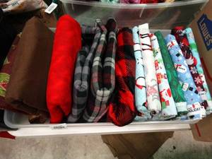lot 23143 image: Flannel Fabric Lot - New Fabric Yards - Most Holiday