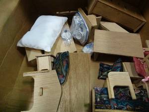 lot 23082 image: Lot of Wood Dollhouse Furniture