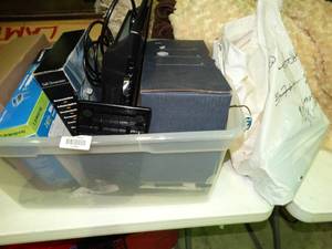 lot 23044 image: Electronics Lot - telephone, modem, speakers, controllers & timer