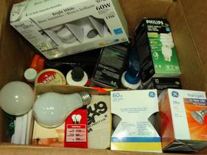 lot 23053 image: Lot of Light Bulbs, Leather Cleaner and Etc